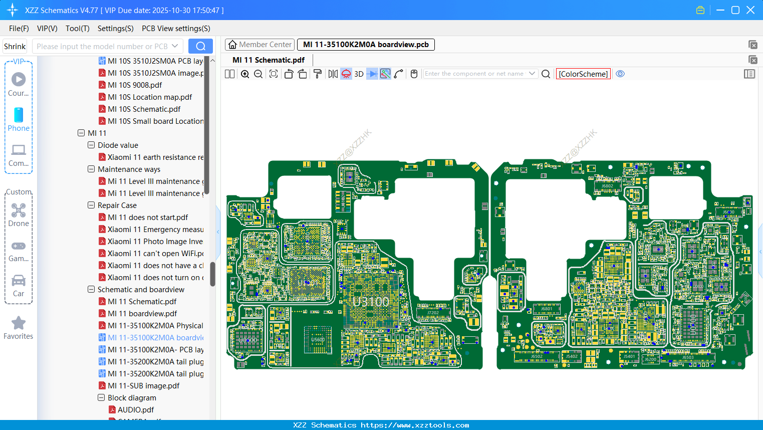 Xiaomi MI 11-35100K2M0A Boardview